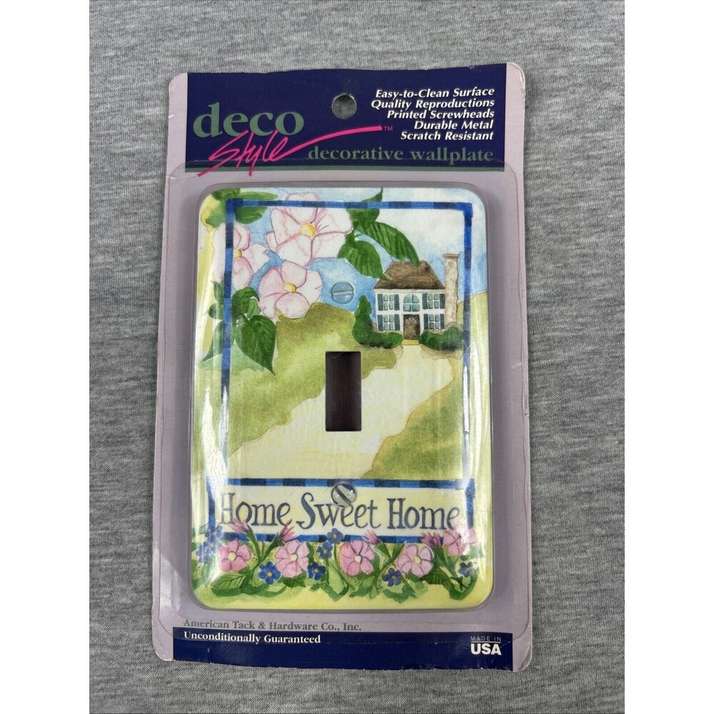 Wall Plate Home Sweet Home Single Switch, BNIP, VTG 1998